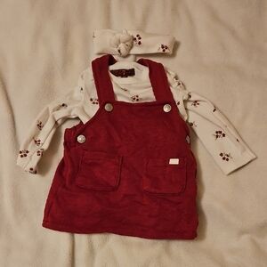 7 For All Mankind Red and White Dress